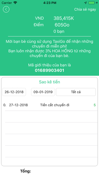 TaxiGo - Lái Xe Screenshot