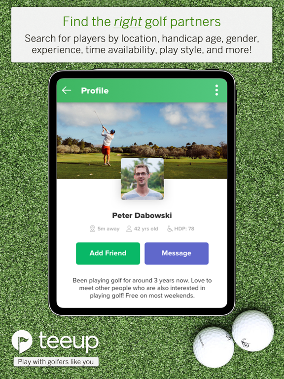 Screenshot #4 pour Tee Up - Find Golf Partners