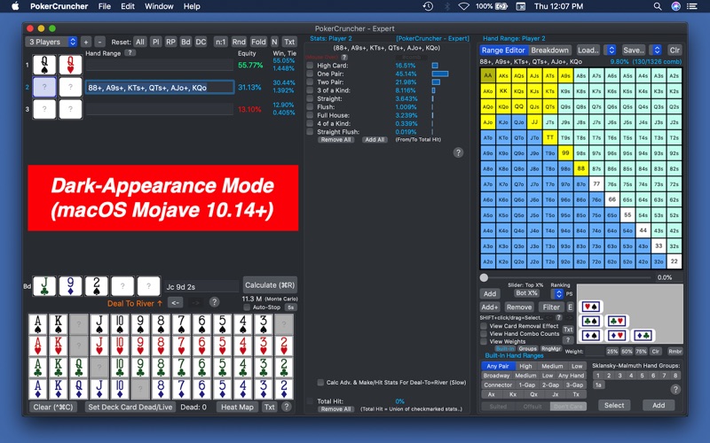 PokerCruncher - Expert - Odds Screenshot