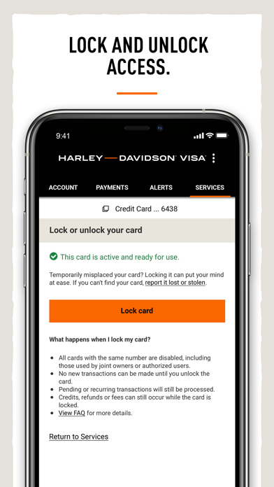 Harley-Davidson® Visa Card Screenshot