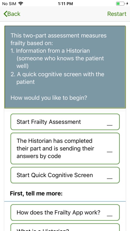 The Frailty App