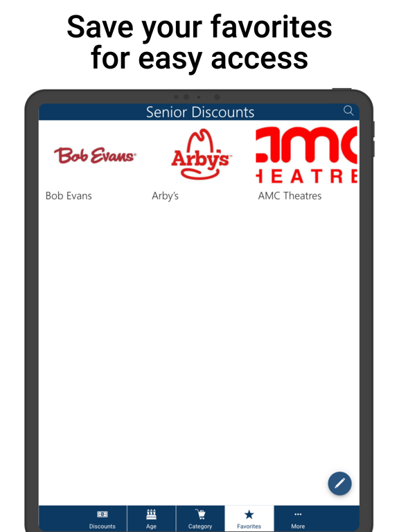 Senior Discounts & Coupons iPad screenshot 4 - Shopping app