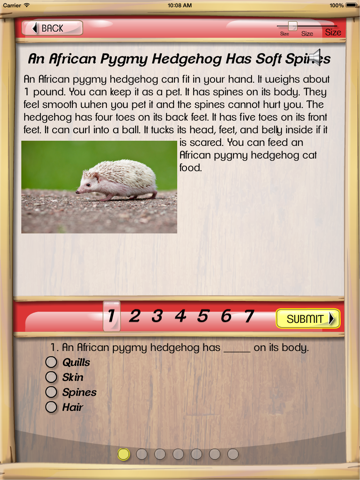 Reading – Animals 2, 3 Grade screenshot 3