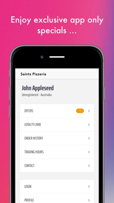 Saints Pizzeria Screenshot