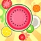 A variety of fruits will appear on the game screen each time, all the player has to do is to choose an ordinate to throw this fruit down;
