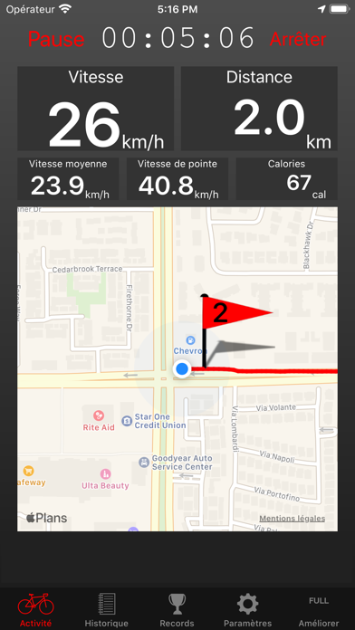 Screenshot #1 pour Fitmeter Bike Basic - GPS vélo