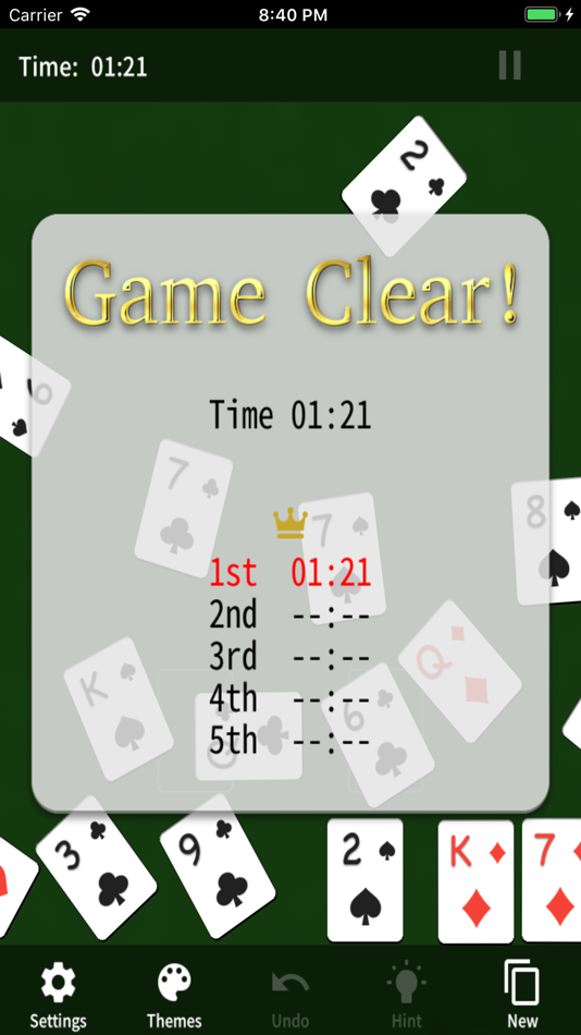 #3. Pyramid Solitaire(Card Game) (iOS) 由: Atsushi Hanai