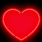 Valentines Day Neon Stickers App Cancel