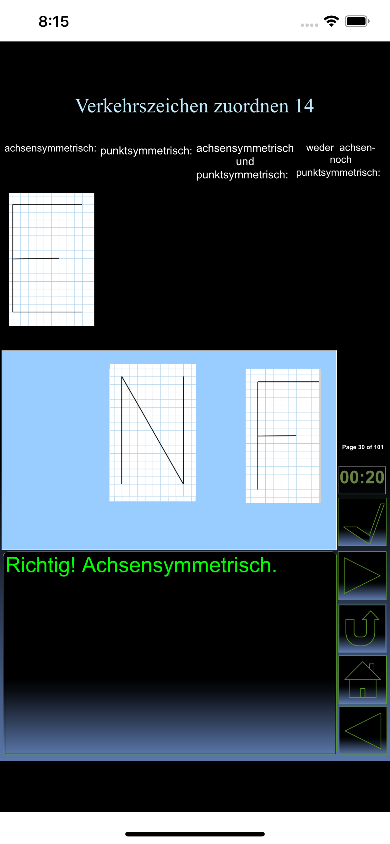 mathapp LU20 Symmetrie  Winkel screenshot 6