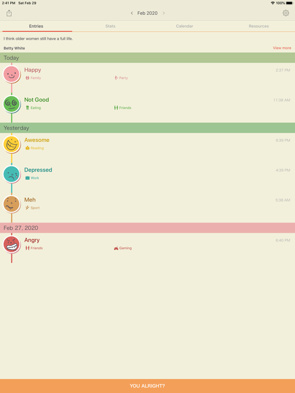 Screenshot #5 pour Emoly - Personal Mood Tracker