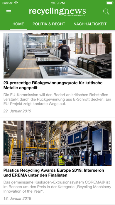 recyclingnews Screenshot