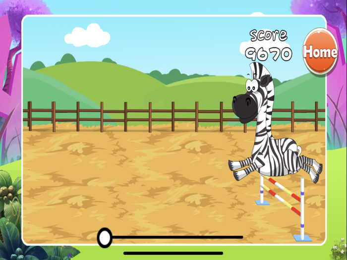 Bellas playtime with zebra