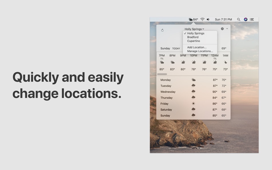 #3. Weatherly (macOS) De: Gloop Labs, LLC