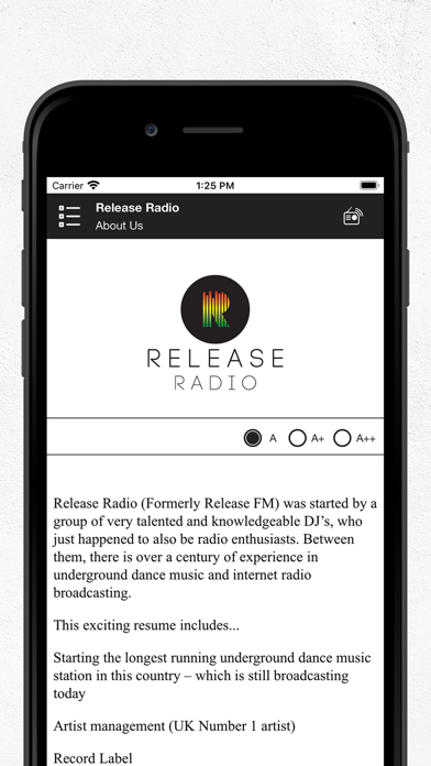 Release Radio Screenshot