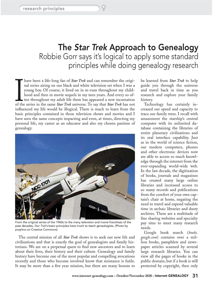 Internet Genealogy Magazine