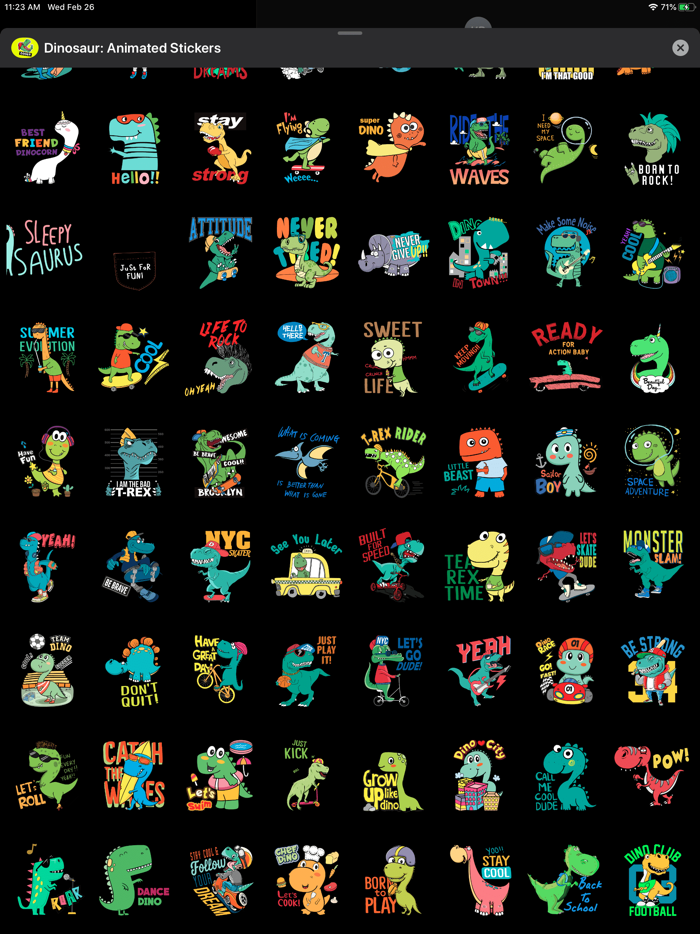 Dinosaur Animated Stickers