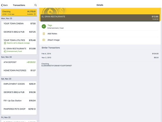 Mobile FNB iPad screenshot 1 - Finance app