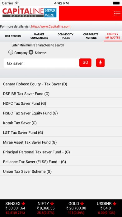 Capitaline Newswire Screenshot