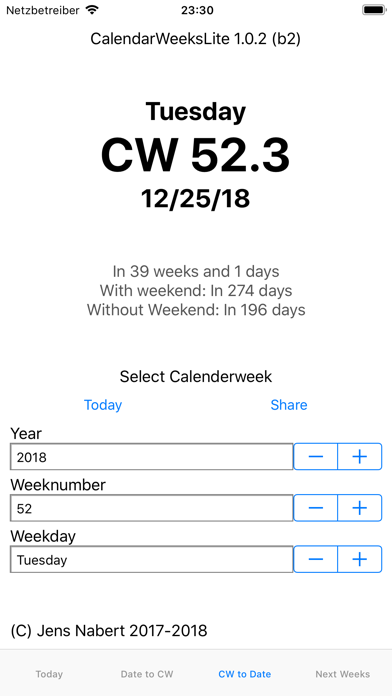 Screenshot #3 pour CalendarWeeksLite