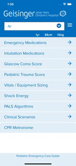 Game screenshot Geisinger Peds Emergency Guide mod apk