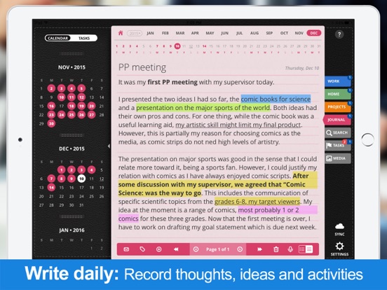 Daily Notes + Tasks screenshot