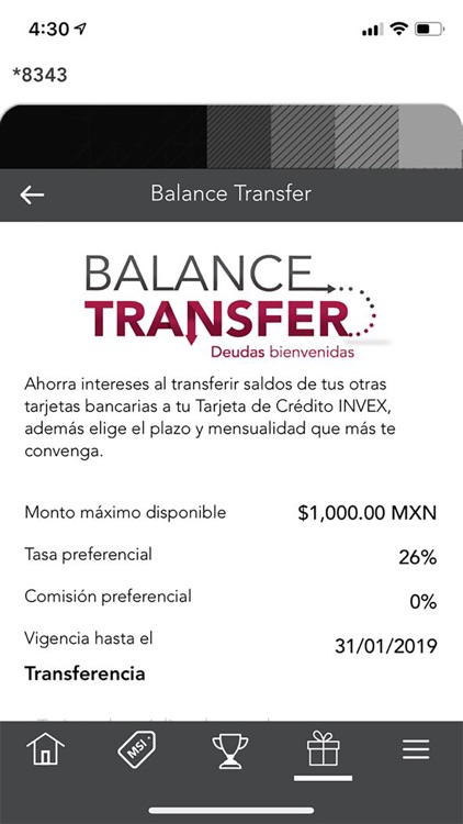 INVEX Tarjetas screenshot-7