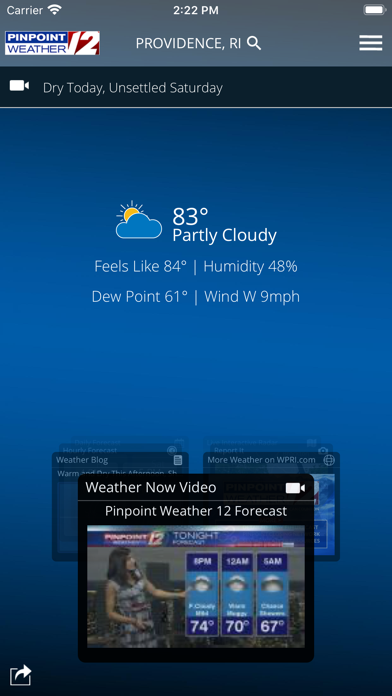 WPRI Pinpoint Weather 12 Screenshot