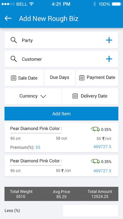 BizDesk - Diamond Broker Screenshot
