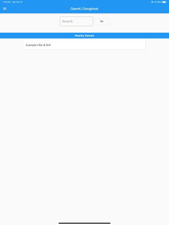 OpenKJ Songbook iPad screenshot 1 - Entertainment app