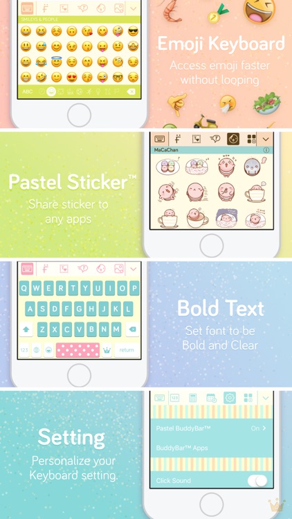 Pastel Keyboard Themes Color screenshot-7