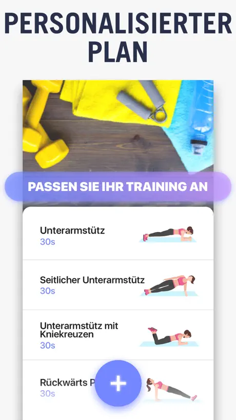 Plank-Workouts zu Hause