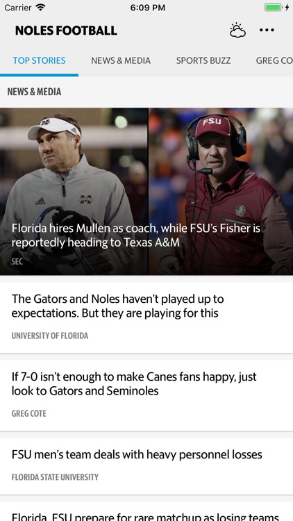 News for Noles Football