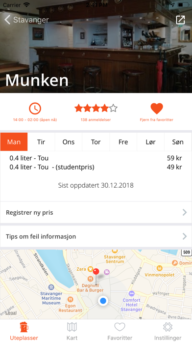 Ølpriser og Happy Hour Screenshot