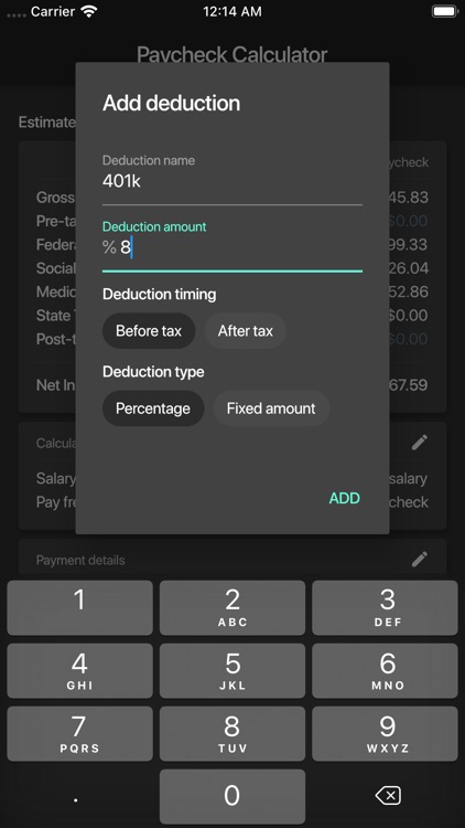 Paycheck Calculator (US) screenshot-4