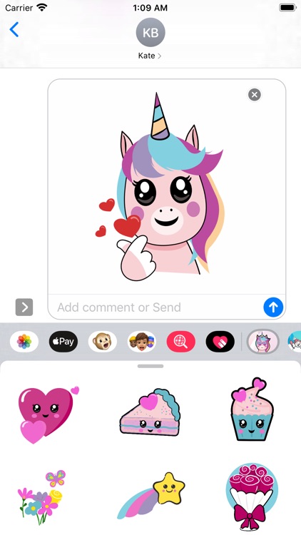 Unicorn Valentine Sticker screenshot-6