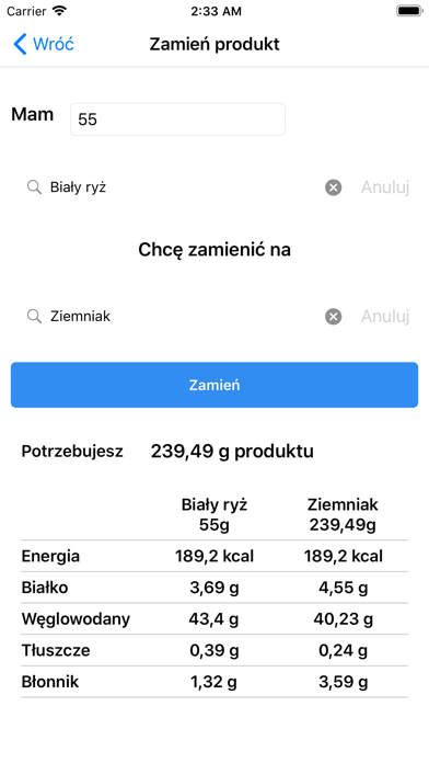 Pomocnik dietetyczny Screenshot