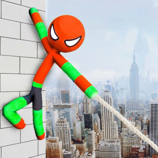 Neon Spider Stickman Rope Hero