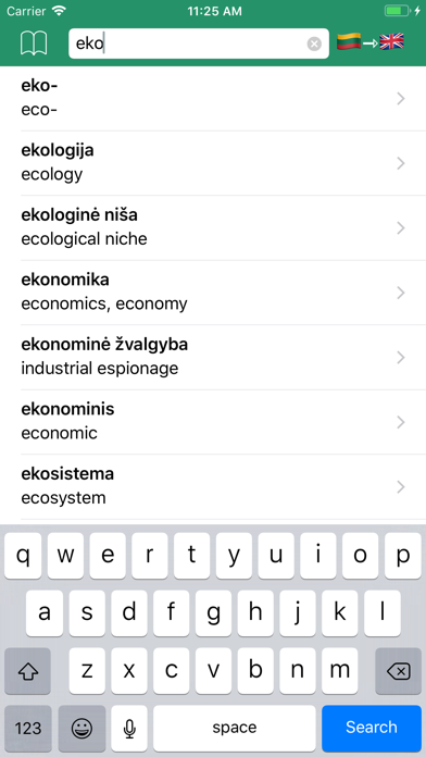 Screenshot #1 pour Lithuanian Dictionary offline