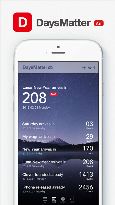 Screenshot #1 pour Days Matter Air - Countdown