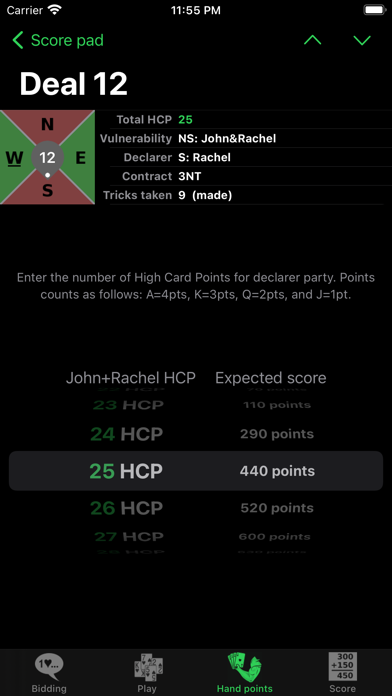 Bridge Scoring Screenshot