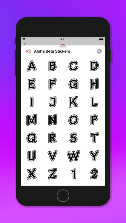 Alpha Beta Stickers