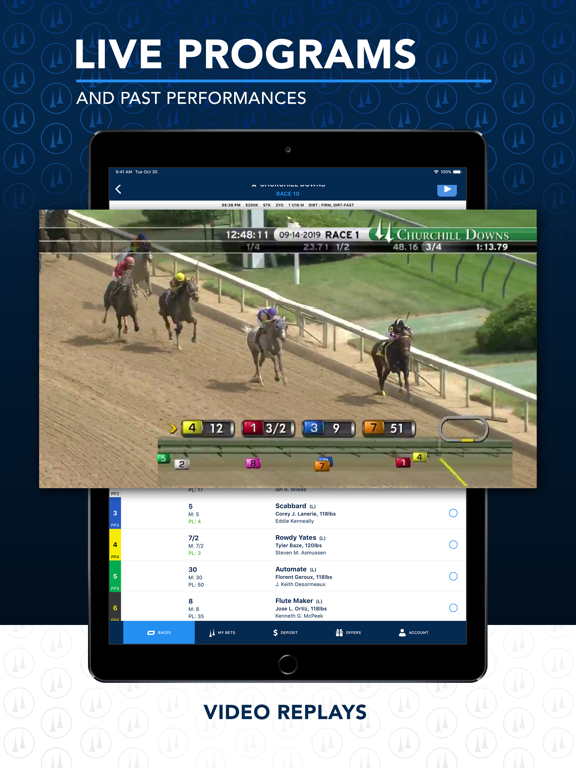 iPad Image of TwinSpires Horse Race Betting