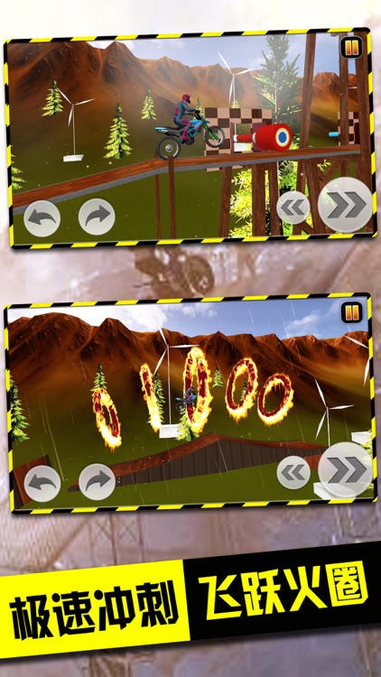 Stunt Obstacle Motorbike-race