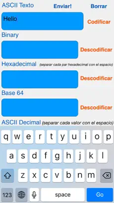 Screenshot 2 HEX ASCII BASE64 MD5 SHA conv. iphone