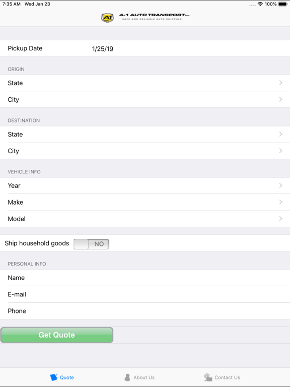 AutoTransport iPad screenshot 1 - Business app