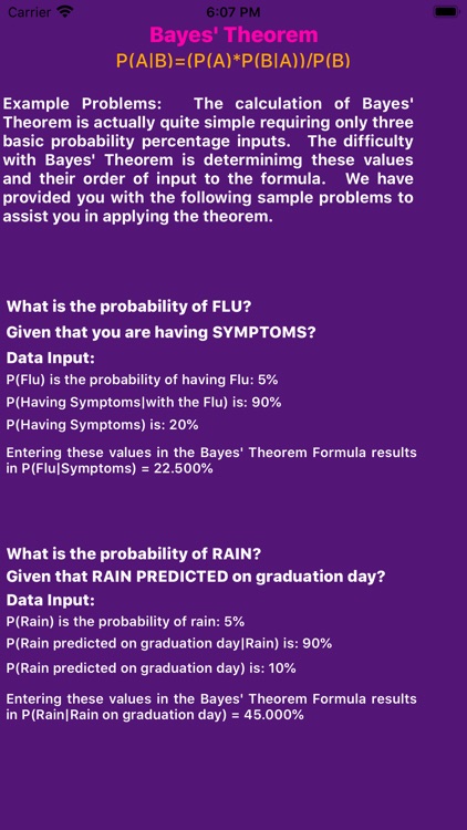 Bayes' Theorem Calculator