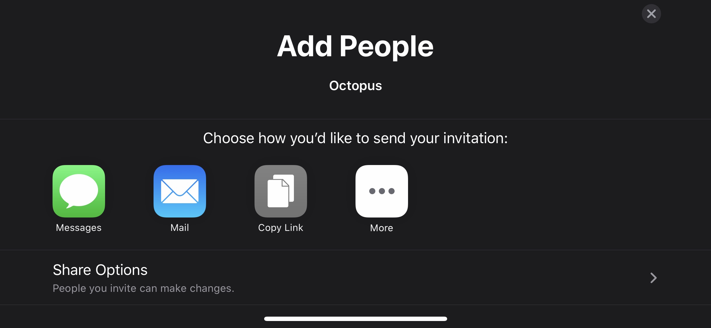 Screenshot do app Keynote