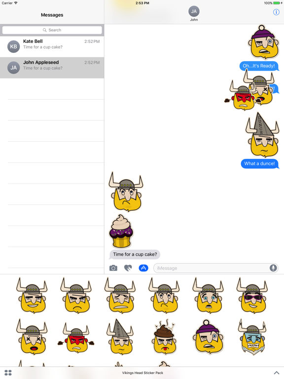 Screenshot #5 pour Vikings Head Sticker Pack