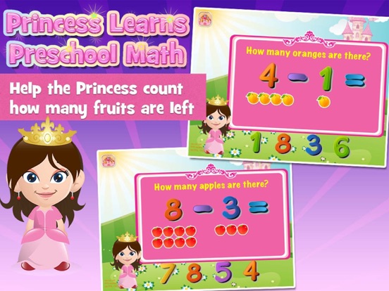 Princess Learns Math for Kids iPad screenshot
