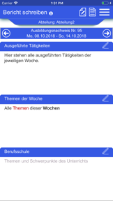 Azubiheft App screenshot